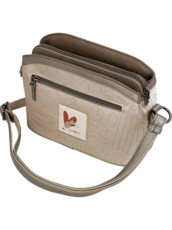 Sac à bandoulière multicolore à motifs avec une poche extérieure zippée