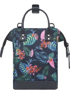 Sac à bandoulière Nano Oran marine à imprimé floral avec 2 anses et 1 zip