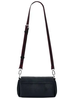 Sac bandoulière noir avec des motifs floraux avec une anse