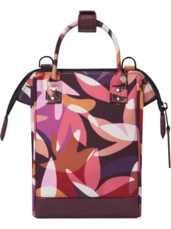 Sac à bandoulière rose imprimé de fleurs avec une fermeture zippée