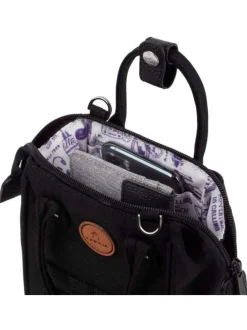 Sac Berlin Nano Adventurer noir uni avec une bandoulière amovible