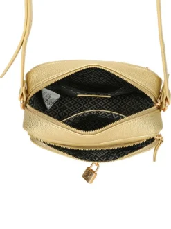 Sac besace beige uni avec anse et bandoulière amovibles