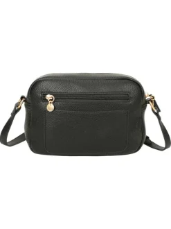 Sac besace noir uni avec anse et bandoulière amovibles