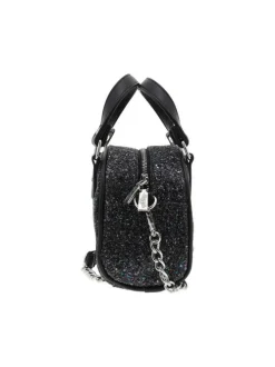 Sac Bowling noir uni avec des anses et une bandoulière réglable amovible