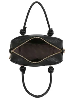 Sac bowling porté main noir uni pourvu de deux anses arrondies