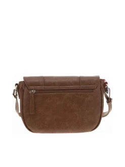 Sac camel uni à bandoulière ajustable avec zip et rabat à pression