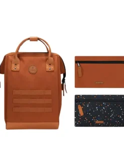 Sac à dos camel uni à fermeture zippée et pochettes interchangeables