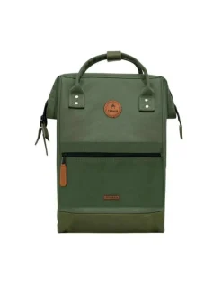 Sac à dos kaki Seoul avec logo de la marque et poches interchangeables