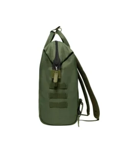 Sac à dos kaki Seoul avec logo de la marque et poches interchangeables