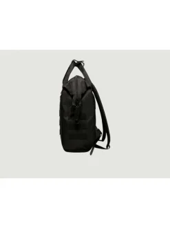 Sac à dos noir uni zippé avec pochettes interchangeables