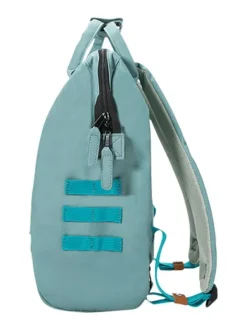 Sac à dos vert d'eau zippé avec une poche avant zippée