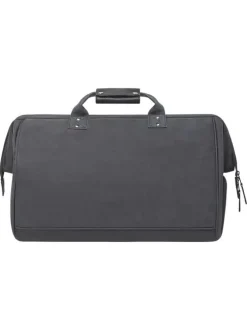 Sac gris uni pourvu de multiples rangements avec pochette incluse