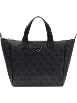 Sac à main anthracite pourvu d'une bandoulière plate amovible et réglable