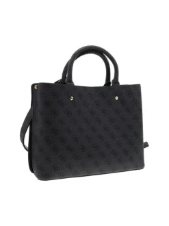 Sac à main anthracite pourvu d'une bandoulière plate amovible et réglable