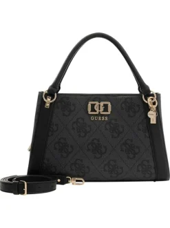 Sac à main anthracite pourvu d'une bandoulière plate amovible et réglable