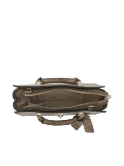 Sac à main avec motif monogrammes contrasté et bandoulière amovible