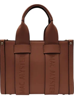 Sac à main camel uni avec fermeture à zip et muni de 2 anses