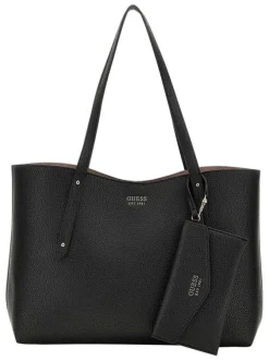 Sac à main noir pourvu d'un second sac et d'une pochette amovibles