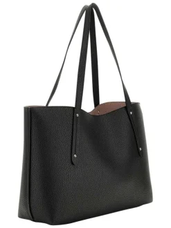 Sac à main noir pourvu d'un second sac et d'une pochette amovibles