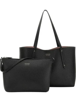 Sac à main noir pourvu d'un second sac et d'une pochette amovibles