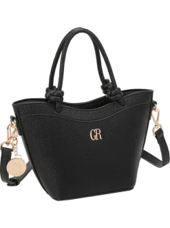 Sac à main noir uni pourvu d'une bandoulière plate réglable