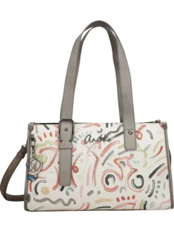 Sac à main porté épaule multicolore à motifs avec des anses et une bandoulière