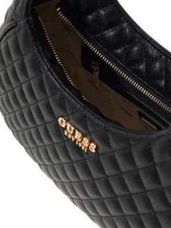 Sac à main porté épaule noir matelassé pourvu d'un porte-monnaie