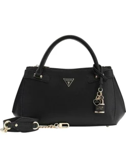 Sac à main porté épaule noir pourvu d'une bandoulière amovible