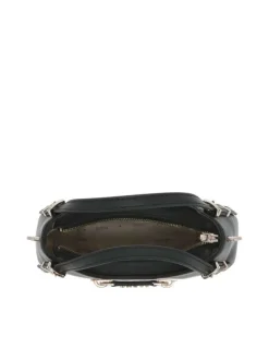 Sac à main porté épaule noir uni avec bandoulière amovible et réglable