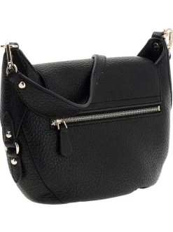 Sac à main porté épaule noir uni pourvu de deux anses amovibles