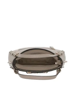 Sac à main porté épaule taupe avec bandoulière amovible et réglable