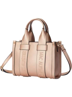Sac à main rose uni avec une fermeture à zip et muni de 2 anses