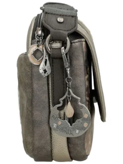 Sac marron orné de motifs exclusifs et pourvu d'une bandoulière réglable