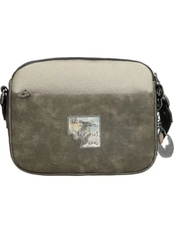 Sac marron orné de motifs exclusifs et pourvu d'une bandoulière réglable