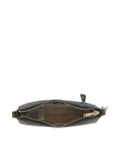 Sac marron à porté épaule avec motif monogrammes et bandoulière amovible