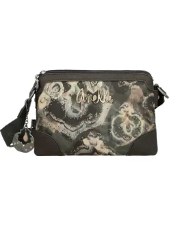 Sac multicolore à bandoulière plate et réglable orné d'un motif effet aquarelle