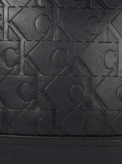 Sacoche noir avec logo embossé à l'avant et une anse réglable