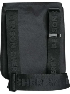 Sacoche noire unie avec un compartiment et une fermeture zippée