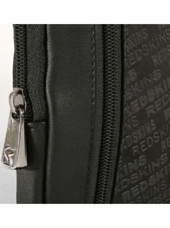 Sacoche noire zippée logotypée et à bandoulière ajustable brodée