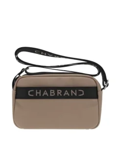 Sacoche beige unie avec une sangle réglable et plusieurs poches