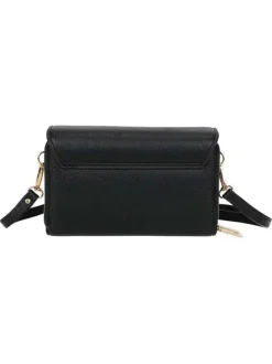 Sac pochette porté noir à bandoulière amovible orné du logo de la marque