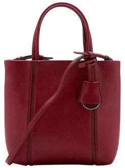 Sac porte mains rouge uni pourvu d'une bandoulière réglable