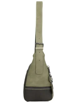 Sac porte épaule kaki avec des imprimés et une anse réglable