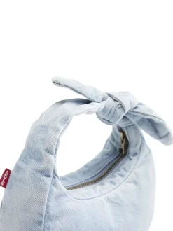 Sac porté mains en coton stone uni avec une fermeture zippée