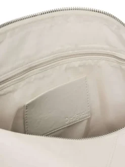 Sac porté épaule blanc uni muni d'une anse bicolore tressée