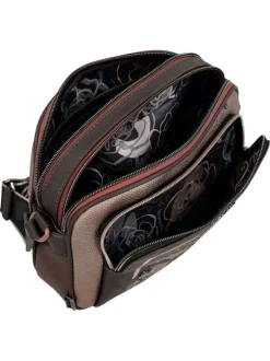 Sac porté épaule multicolore pourvu de motifs exclusifs et d'une anse siglée