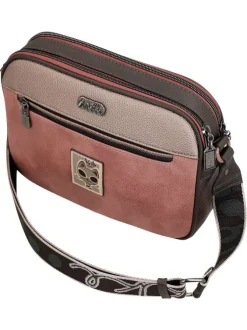 Sac porté épaule multicolore pourvu de motifs exclusifs et d'une anse siglée
