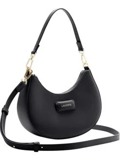 Sac porté épaule noir forme banane pourvu d'une bandoulière amovible