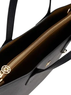 Sac porté épaule noir pourvu d'une bandoulière amovible et du logo de la marque