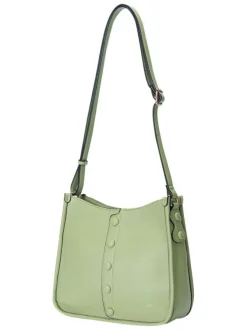 Sac vert d'eau uni avec une bandoulière réglable et fermeture à zip